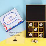 Birthday Return Gifts - 9 Chocolate Box - Alternate Printed Chocolate (Sample)