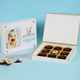 Birthday Return Gifts - 9 Chocolate Box - Middle Printed Chocolate (Sample)