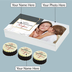 Sibling Love - Gift with Printed Chocolates (Rakhi Pack Optional)