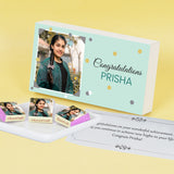 Beautiful Congratulations Gift Box Personalized with Photo (with Wrapped Chocolates)