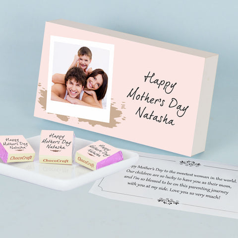 Unique Mother's Day Gift Personalised with Photo (with Wrapped Chocolates)