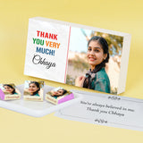 Colorful Thank You Gift Box and Chocolates Personalized with Photo