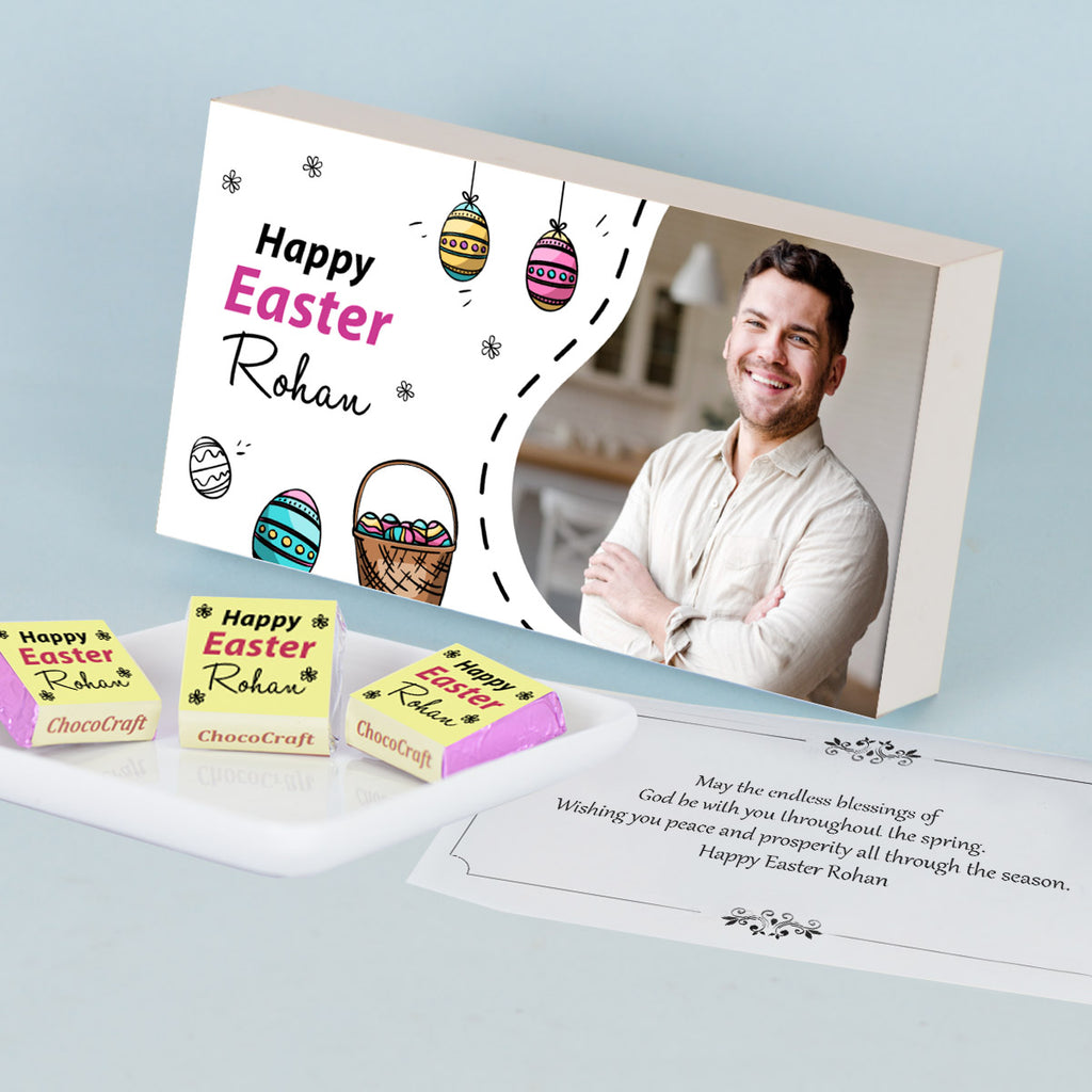 Chocolate Gift for Easter Personalised with Photo