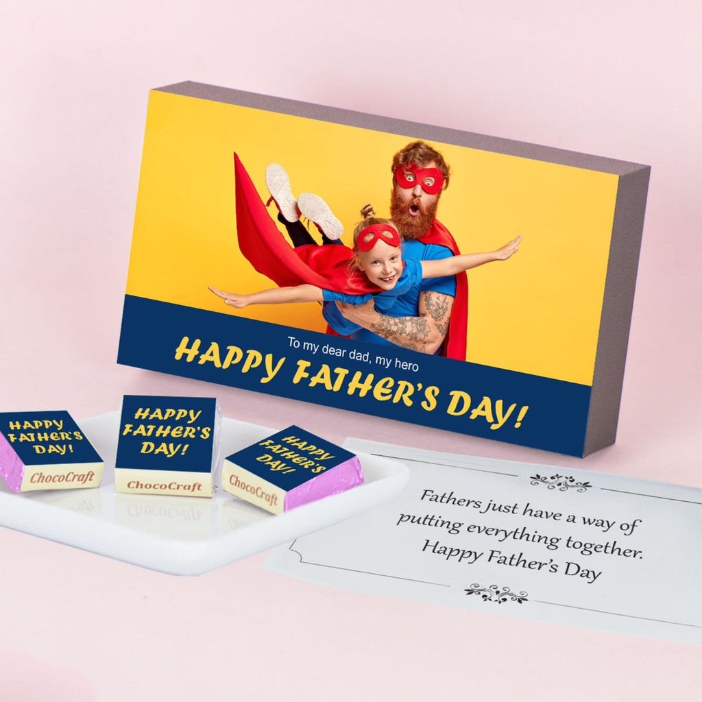 Beautiful Gift for Dad on Father's Day with Wrapped Chocolates
