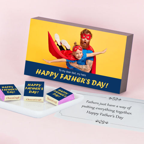 Beautiful Gift for Dad on Father's Day with Wrapped Chocolates