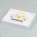 1st Birthday Invitations - 9 Chocolate Box - Alternate Printed Chocolates (Minimum 10 Boxes)