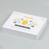 1st Birthday Invitations - 9 Chocolate Box - Alternate Printed Chocolates (Sample)
