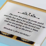 1st Birthday Invitations - 4 Chocolate Box - All Printed Chocolates (Minimum 10 Boxes)