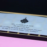 1st Birthday Invitations - 18 Chocolate Box - Middle Four Printed Chocolates (Sample)
