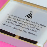 1st Birthday Invitations - 4 Chocolate Box - Assorted Chocolates (Minimum 10 Boxes)