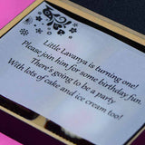 1st Birthday Invitations - 4 Chocolate Box - Alternate Printed Chocolates (Minimum 10 Boxes)