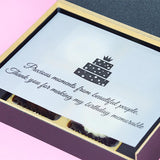 Birthday Return Gifts - 4 Chocolate Box - Alternate Printed Chocolates (Minimum 10 Boxes)