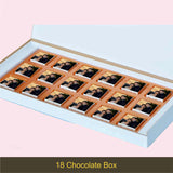 Beautiful Anniversary Chcocolates Personalized with Photo (with Wrapped Chocolates)