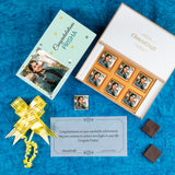 Beautiful Congratulations Gift Box Personalized with Photo (with Wrapped Chocolates)
