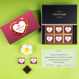 Heart Design Personalized Get Well Soon Gift (with Wrapped Chocolates)
