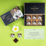 Beautiful Congratulations Gift Box and Chocolates Personalized with Photo (with Wrapped Chocolates)