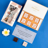 Watercolor Design Personalized Congratulations Gift Box with Wrapped Chocolates