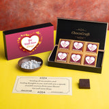 Heart Design Personalized Get Well Soon Gift (with Wrapped Chocolates)