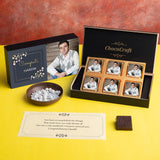 Beautiful Congratulations Gift Box and Chocolates Personalized with Photo (with Wrapped Chocolates)