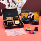 Wedding Invitations - 4 Chocolate Box - Alternate  Printed Chocolates (Minimum 10 Boxes)