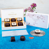 Wedding Invitations - 6 Chocolate Box - Alternate Printed Chocolates (Sample)