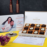 Wedding Invitations - 12 Chocolate Box - Alternate Printed Chocolates (Sample)