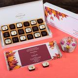 Wedding Invitation  - 18 Chocolate Box -  Alternate Printed Chocolates (Minimum 10 Boxes)