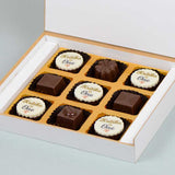1st Birthday Invitations - 9 Chocolate Box - Alternate Printed Chocolates (Sample)