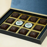 Birthday Return Gifts - 12 Chocolate Box - Middle Two Printed Chocolates (Minimum 10 Boxes)