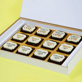 Birthday Return Gifts - 12 Chocolate Box - All Printed Chocolates (Minimum 10 Boxes)