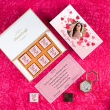 Romantic Gift Box with Chocolates Personalized with Photo (with Wrapped Chocolates)