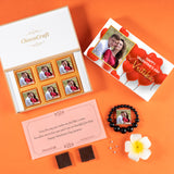 Valentine Gift Chocolate Box - Personalised with Photo and Name (with Wrapped Chocolates)