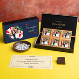 I Miss You Gift Box Personalized with Photo on Box and Chocolates (with Wrapped Chocolates)