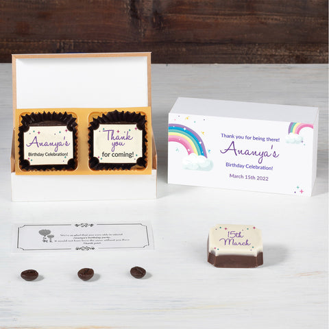Birthday Return Gifts - 2 Chocolate Box - All Printed Chocolates (Sample)