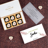 Floral Birthday Wishes - Personalised Chocolate Box(with Printed Chocolates)