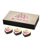 Cute Get Well Soon Gift Box (with Printed Chocolates)
