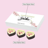 Floral Birthday Wishes - Personalised Chocolate Box(with Printed Chocolates)
