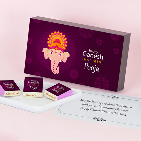 Personalised Chocolate Gift Box for Ganesh Chaturthi (with Wrapped Chocolates)