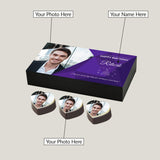 Vibrant Design Personalized Chocolate Gift Box for Birthday (with Printed Chocolates)