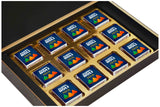Holi Gulal Design Gift Box with Personalized Wrapped Chocolates