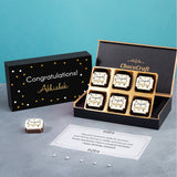 Personalized Black Congratulations Gift Box (with Printed Chocolates)