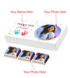 Happy Holi Gift with Personalized Wrapped Chocolates