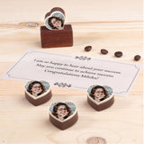 Black and Gold Design Personalized Congratulations Gift Box with Photo Chocolates