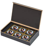 Elegant Blue Thank You Gift Box and Chocolates Personalized with Photo (with Printed Chocolates)