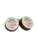 Vibrant Blue Design Personalized Get Well Soon Gift (with Printed Chocolates)