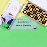 Anniversary Return Gifts - 18 Chocolate Box - Alternate Printed Chocolates (Sample)