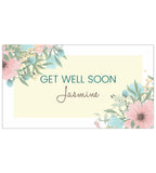White Floral Design Get Well Soon Gift (with Printed Chocolates)