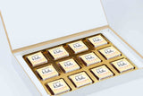 Elegant Holi Gift Box with Personalized Wrapped Chocolates