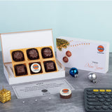 Happy New Year & Christmas Gifts  - 6 Chocolate Box - Single Printed Chocolate (Sample)