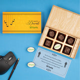 Corporate Gifts - 6 Chocolate Box - Single Printed Chocolate (Minimum 10 Boxes)